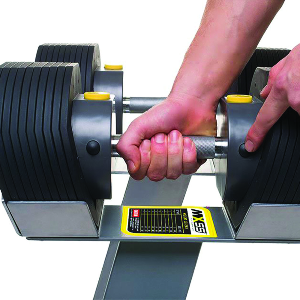 Handlebars - Ironmaster Mx 55 Adjustable Dumbbell Set 4.5 To 24.9 Kg With Weight Cart