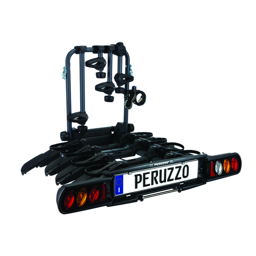 Tow hook bike rack - Peruzzo Pure Instinct 4 Bike Tow Hook Foldable Anti-theft Bike Carrier