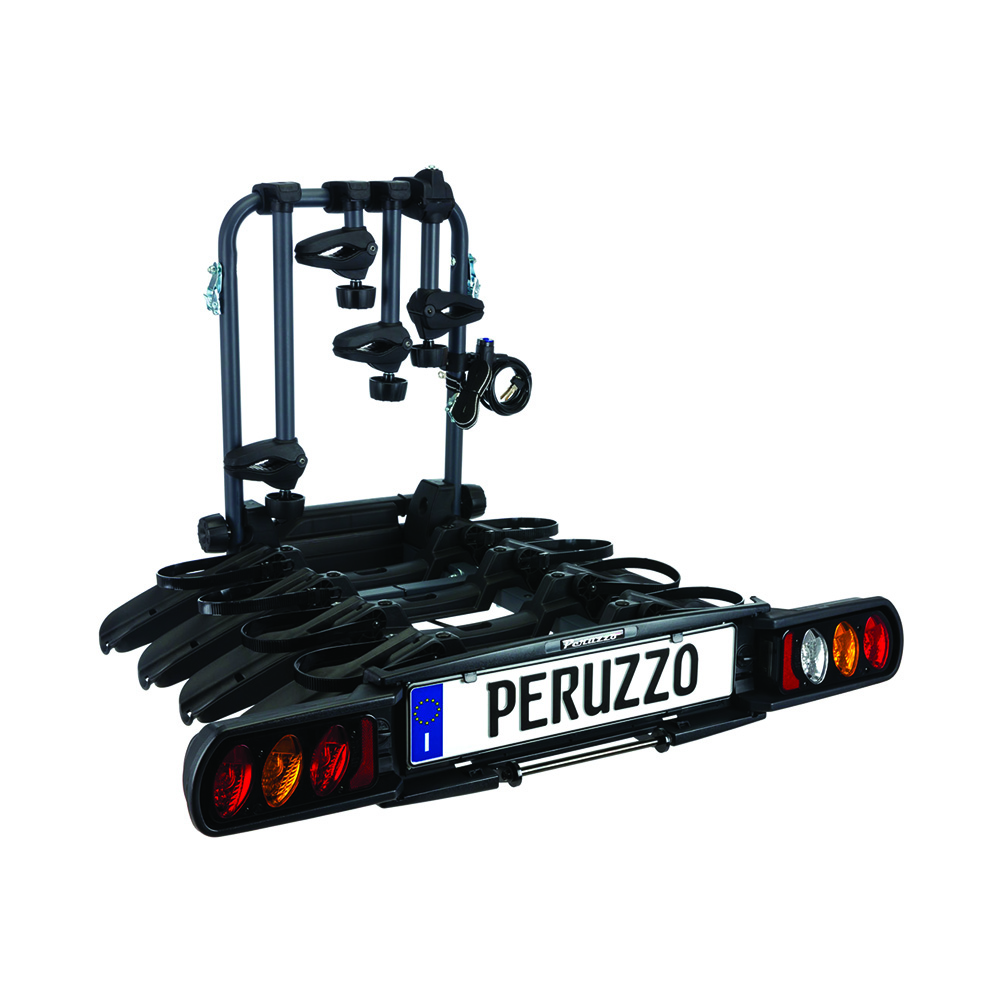 Tow hook bike rack - Peruzzo Pure Instinct 4 Bike Tow Hook Foldable Anti-theft Bike Carrier