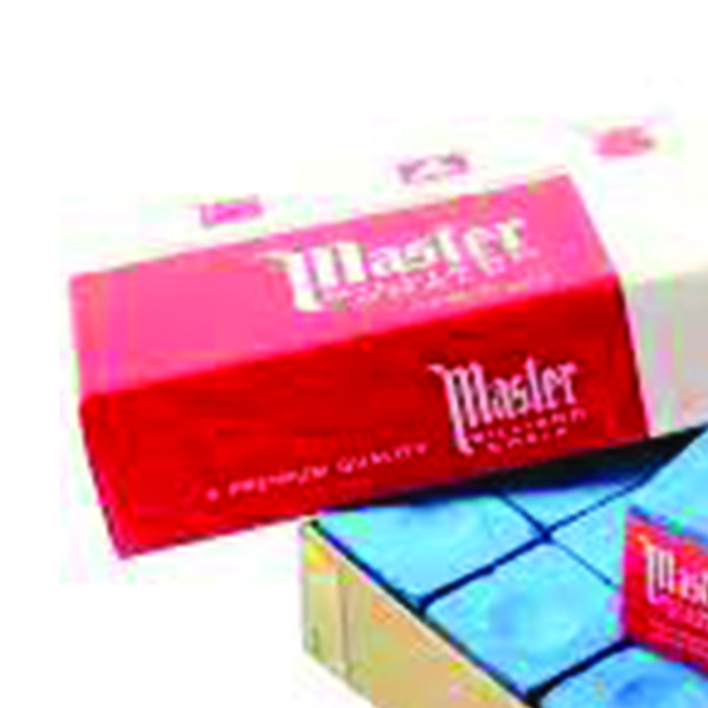 Billiard spare parts - Master Blue Billiard Chalk Pack 12 Pcs