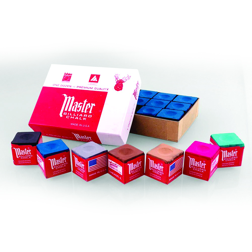 Billiard spare parts - Master Blue Billiard Chalk Pack 12 Pcs