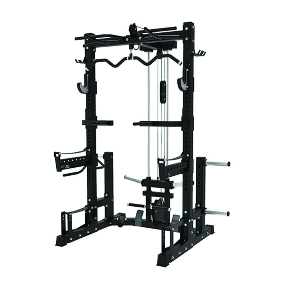 Multifunction Stations - JK Fitness Power Rack Jkv74 With Vertical Lat/pulley Module 
