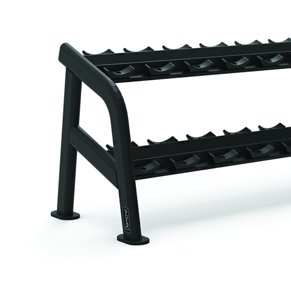 Weights Rack and Dumbbells - Diamond Hexagonal Dumbbell Rack 10 Pairs 236.6x75x81.5cm