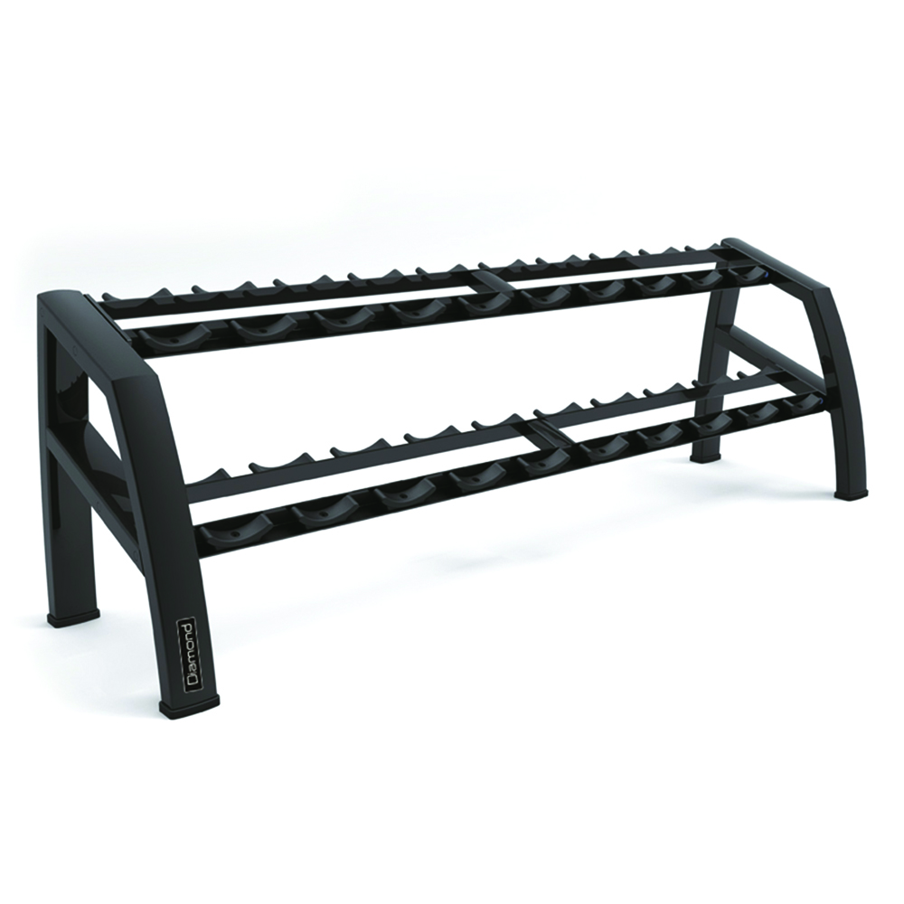 Weights Rack and Dumbbells - Diamond Round Dumbbell Rack 10 Pairs 236.6x75x81.5cm