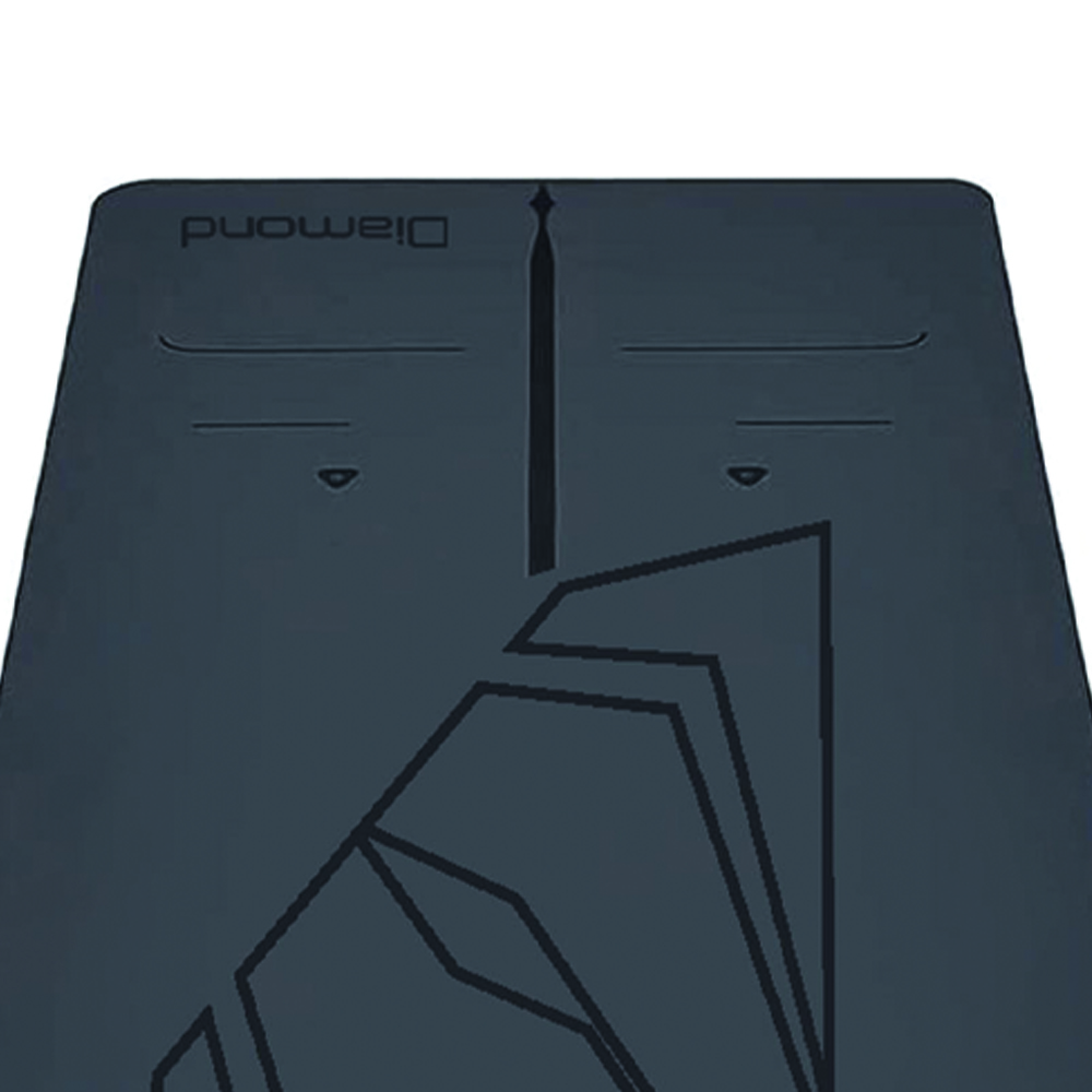 Floor mats - Diamond Fitness And Yoga Mat In Pu 183x68x0.5cm Black