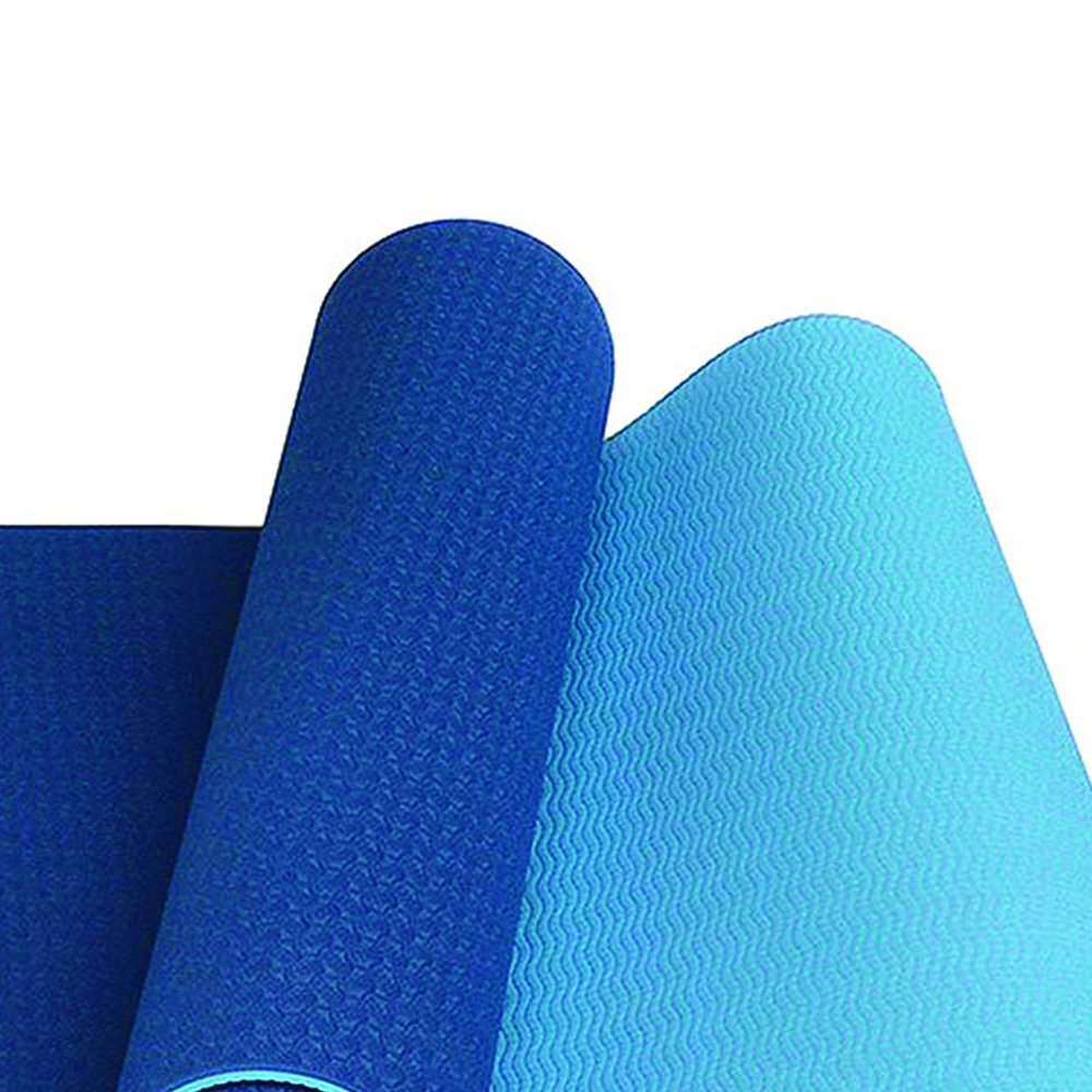Floor mats - Diamond Tpe Yoga Mat 183x60x0.6cm Two-tone Blue/light Blue  