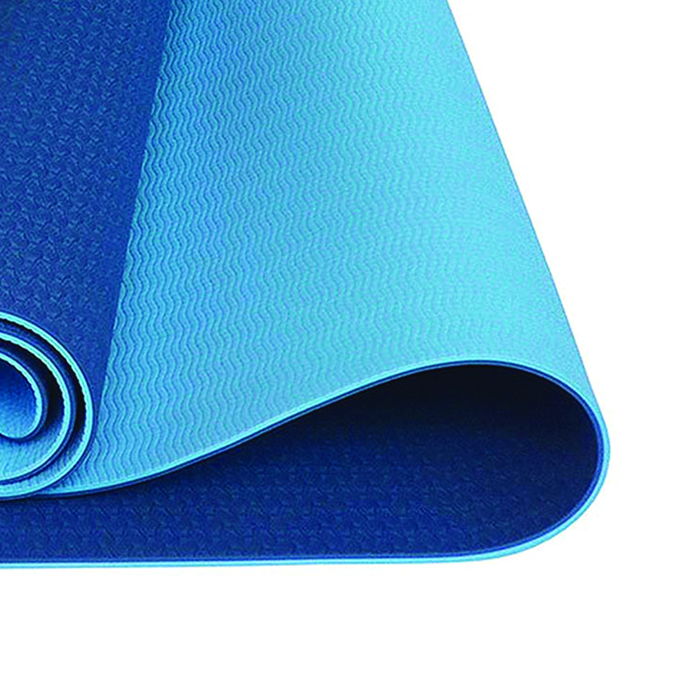 Floor mats - Diamond Tpe Yoga Mat 183x60x0.6cm Two-tone Blue/light Blue  