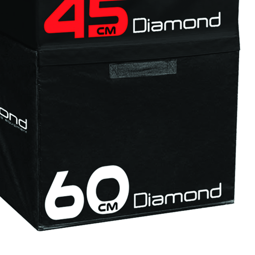 Plyometric platforms - Diamond Set Of 3 Modular Soft Plyo Boxes 3 Heights 60/45/30cm In Recycled Foam
