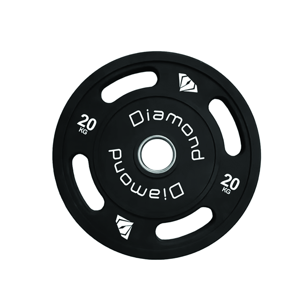 Discs - Diamond Multi-grip Olympic Disc Covered In Tpu, Hole Diameter 50mm