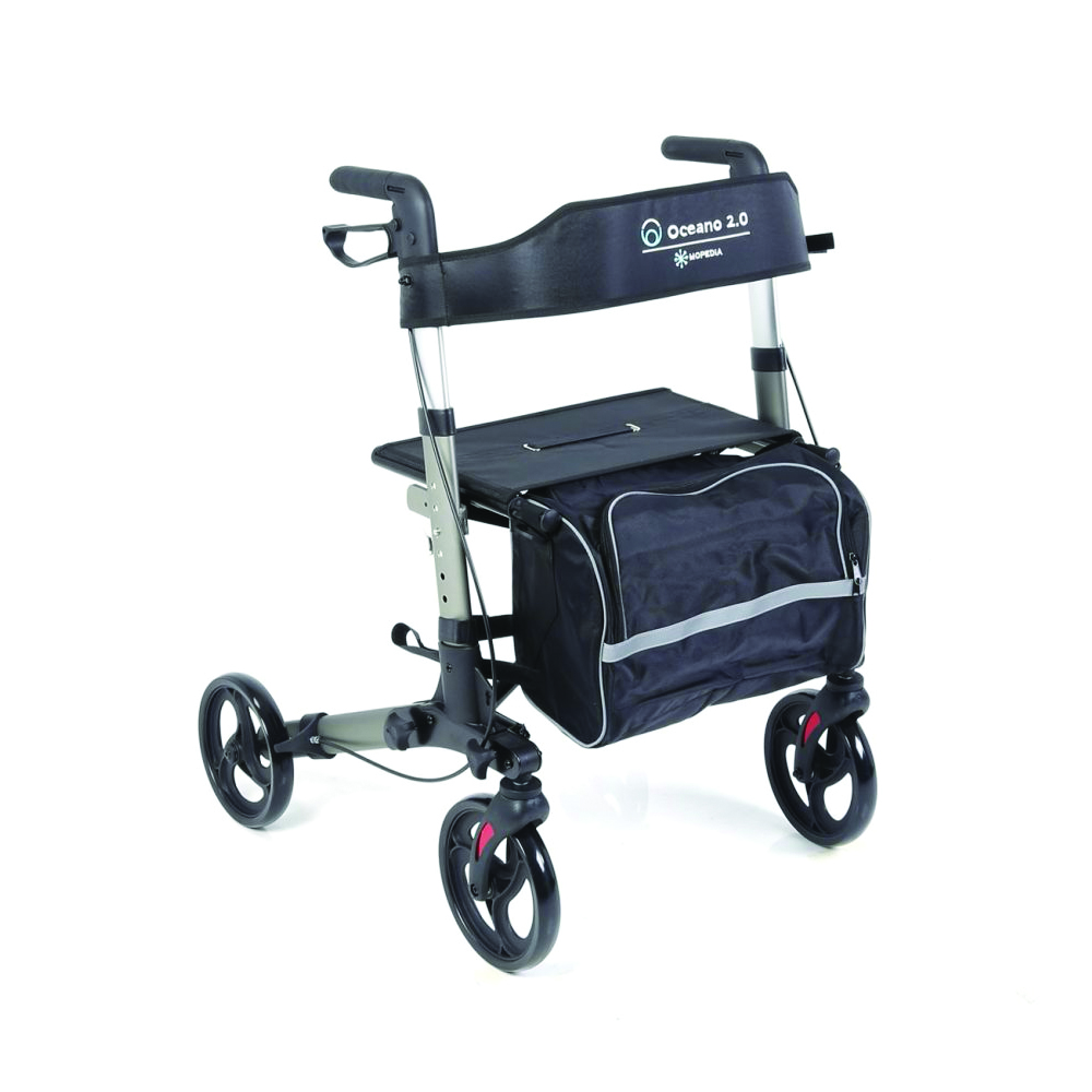 Rollatoren - Mopedia Gehwagen Rollator Faltbarer Ocean 2.0 Gehwagen Für ältere Menschen Mit Behinderung 4 Räder