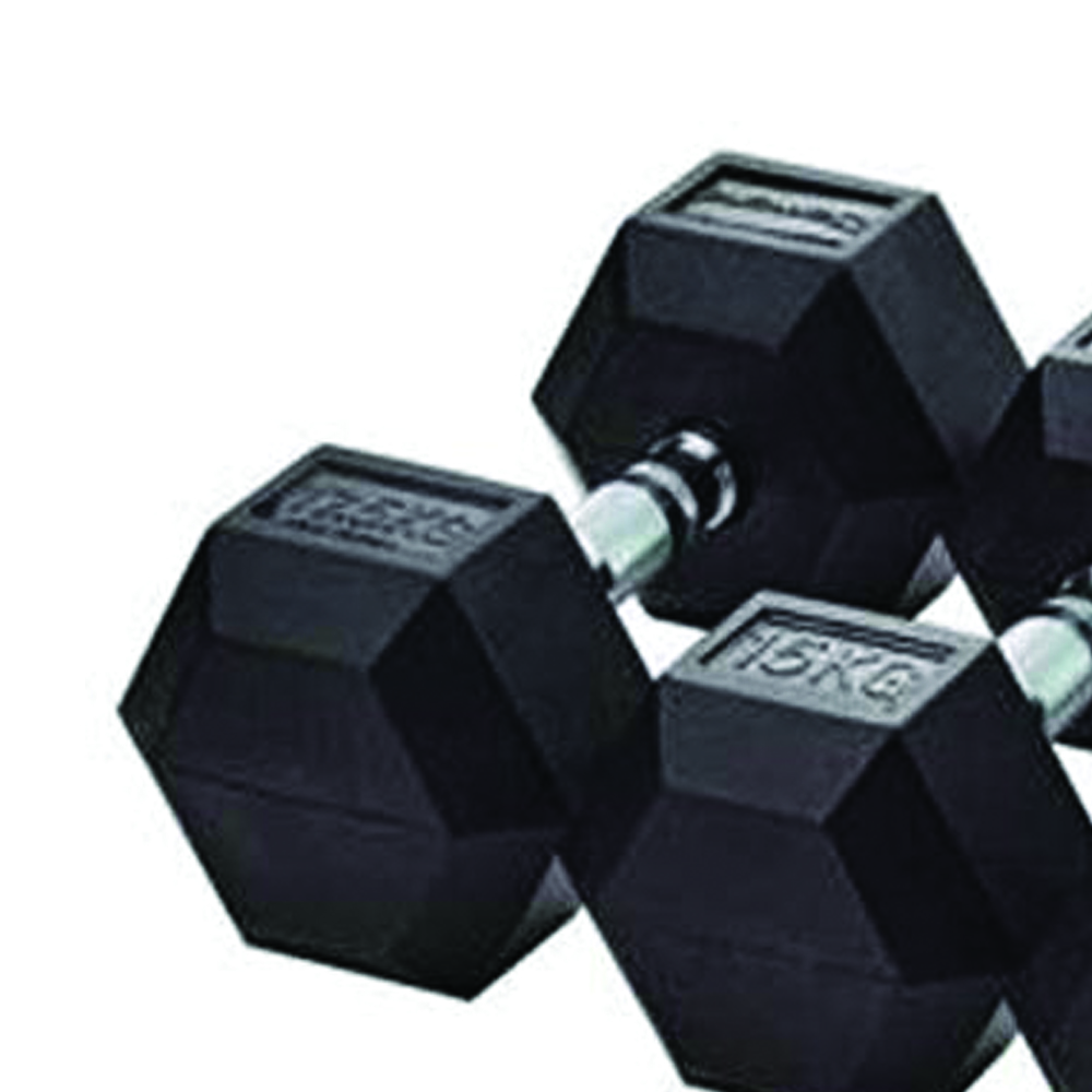Handlebars - Toorx Set Of Pairs Of Rubberized Hexagonal Dumbbells From 2.5 To 25 Kg