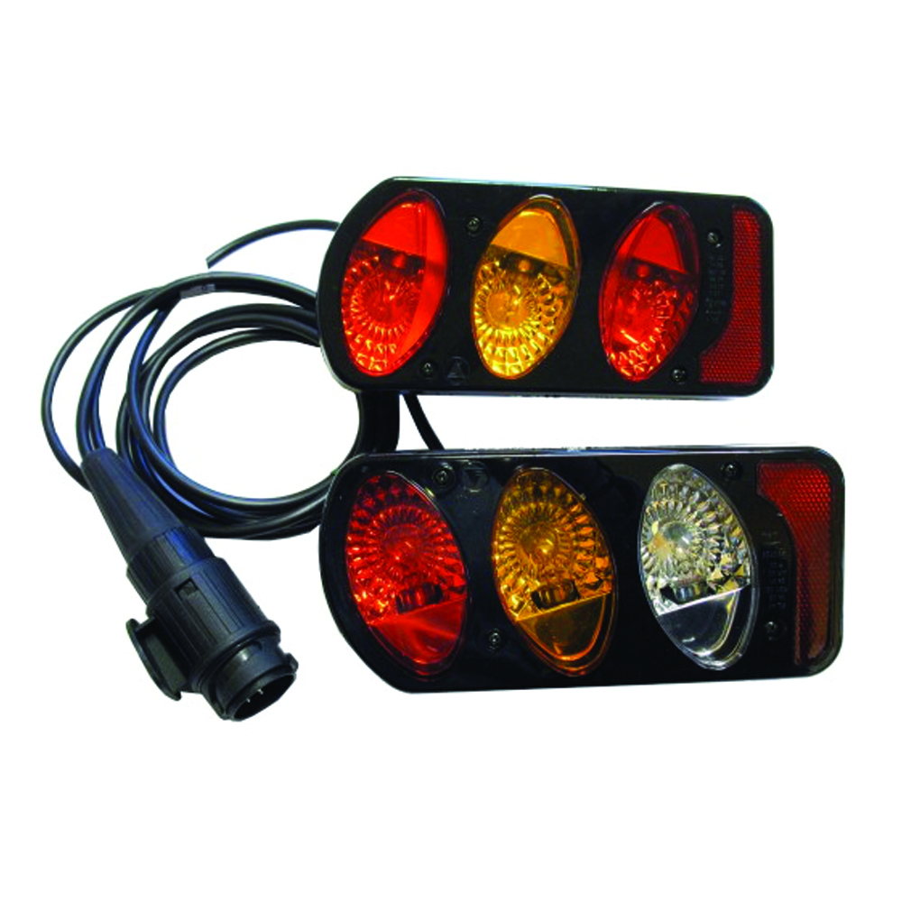 Bike Rack Accessories - Peruzzo 2 Black Lights With Cable And 13-pin Plug Pure Instinct Art.708