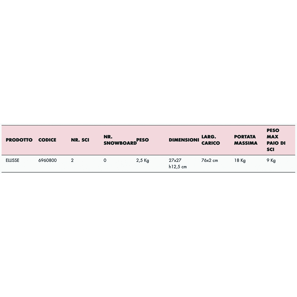 Ski/Snowboard carrier - Fabbri Ellisse Ski Magnetic Roof Ski Rack