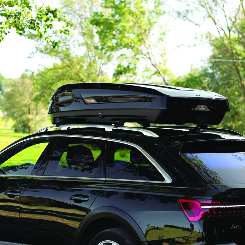 Roof box - Modula 550lt Car Roof Box Falcon 550 Black Luggage Carrier Trunk