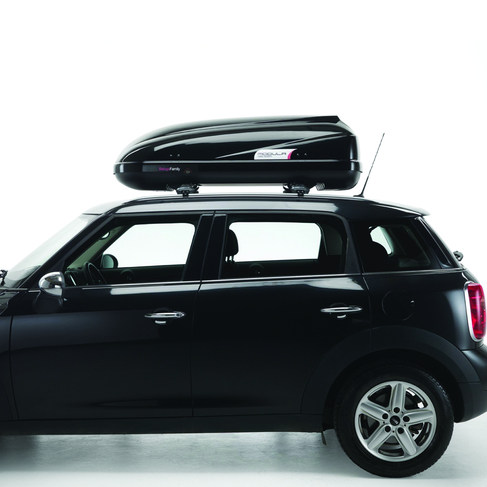 Roof box - Modula 460lt Beluga Xl 460 Black Roof Box Car Luggage Carrier
