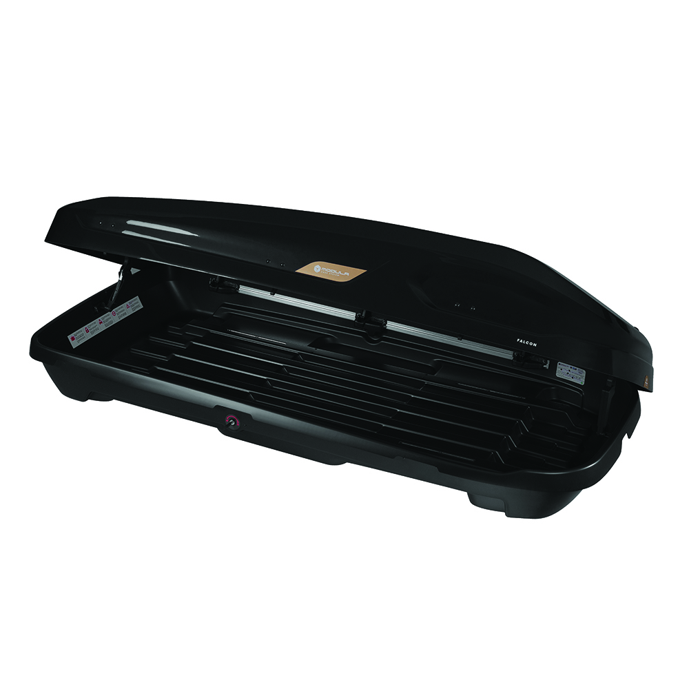 Roof box - Modula 470lt Car Roof Box Falcon 470 Gloss Black Luggage Carrier