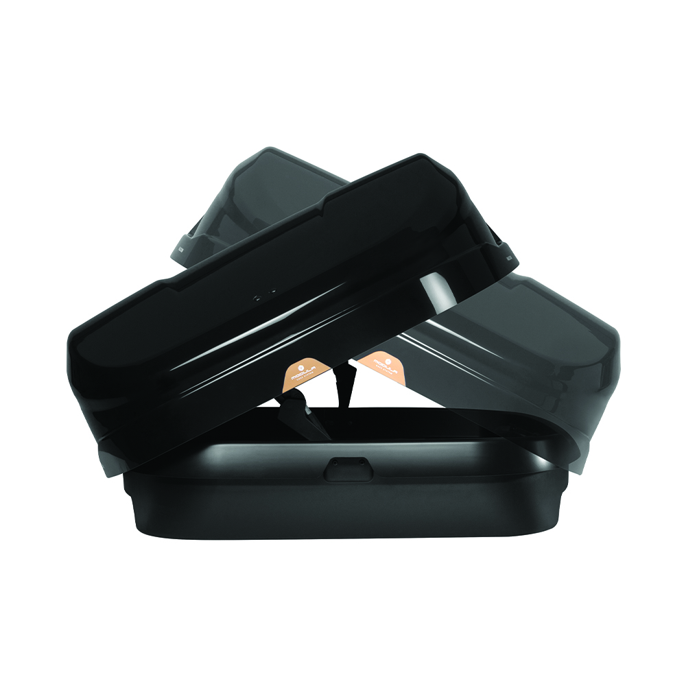 Roof box - Modula 470lt Car Roof Box Falcon 470 Gloss Black Luggage Carrier