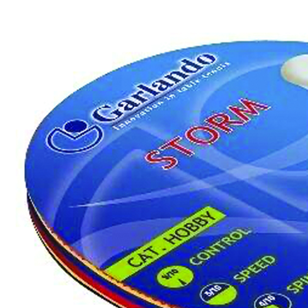 Ping Pong Accessories - Garlando Racchetta Tennis Da Ping Pong Storm 2 Stelle+ Approvata Ittf