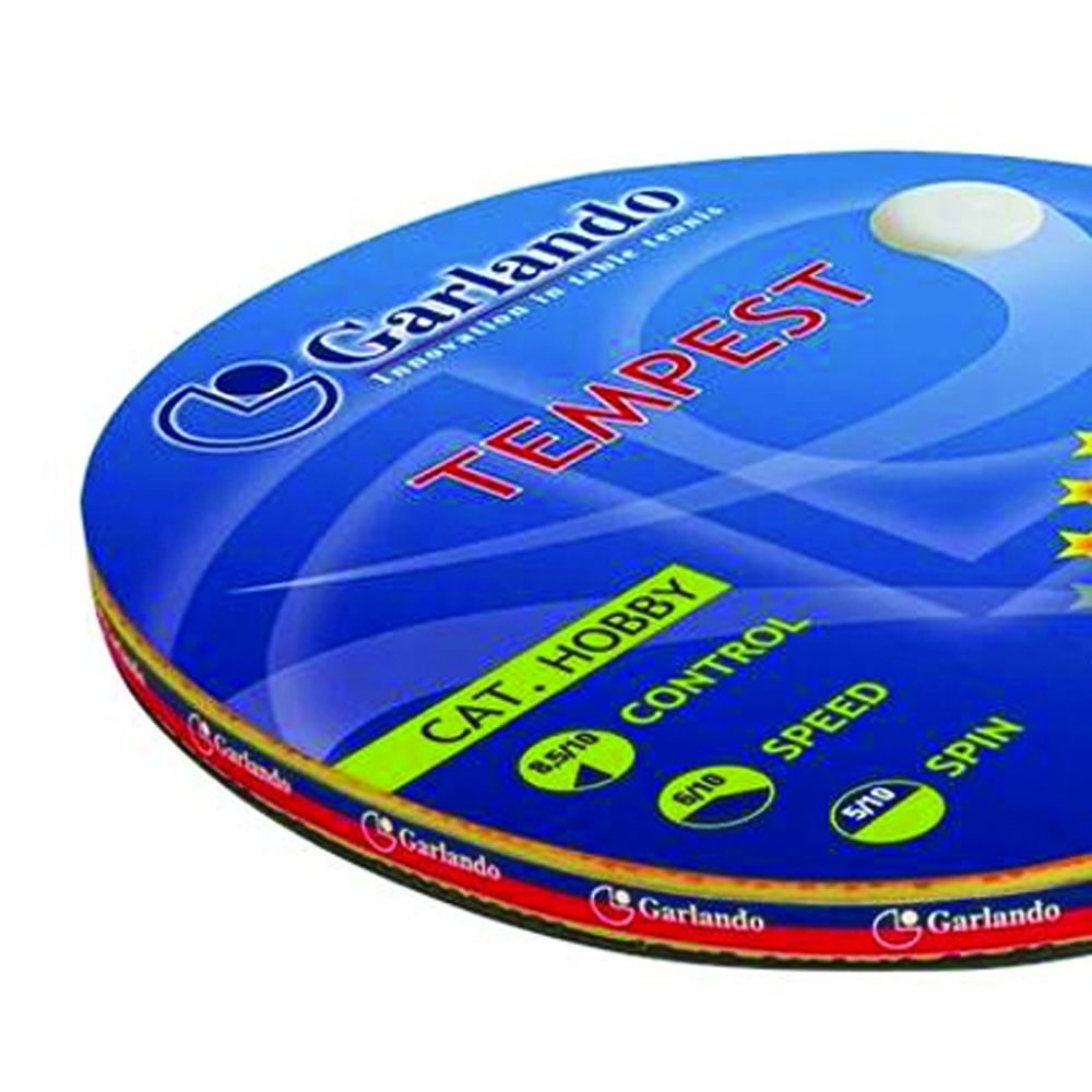 Ping Pong Accessories - Garlando Ittf Approved 3 Star Tempest Ping Pong Tennis Racket