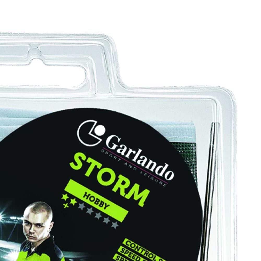 Ping Pong Accessories - Garlando Set Storm 2 Racchette Ping Pong 2 Stella + 3 Palline 1 Stella Approvata Ittf