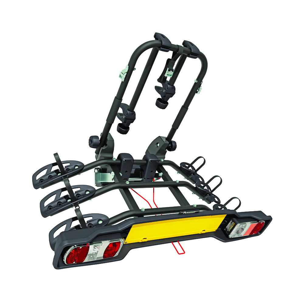 Tow hook bike rack - Peruzzo Universal Tilting Alu Bike Rack For Parma Tow Hook For 3 Bikes