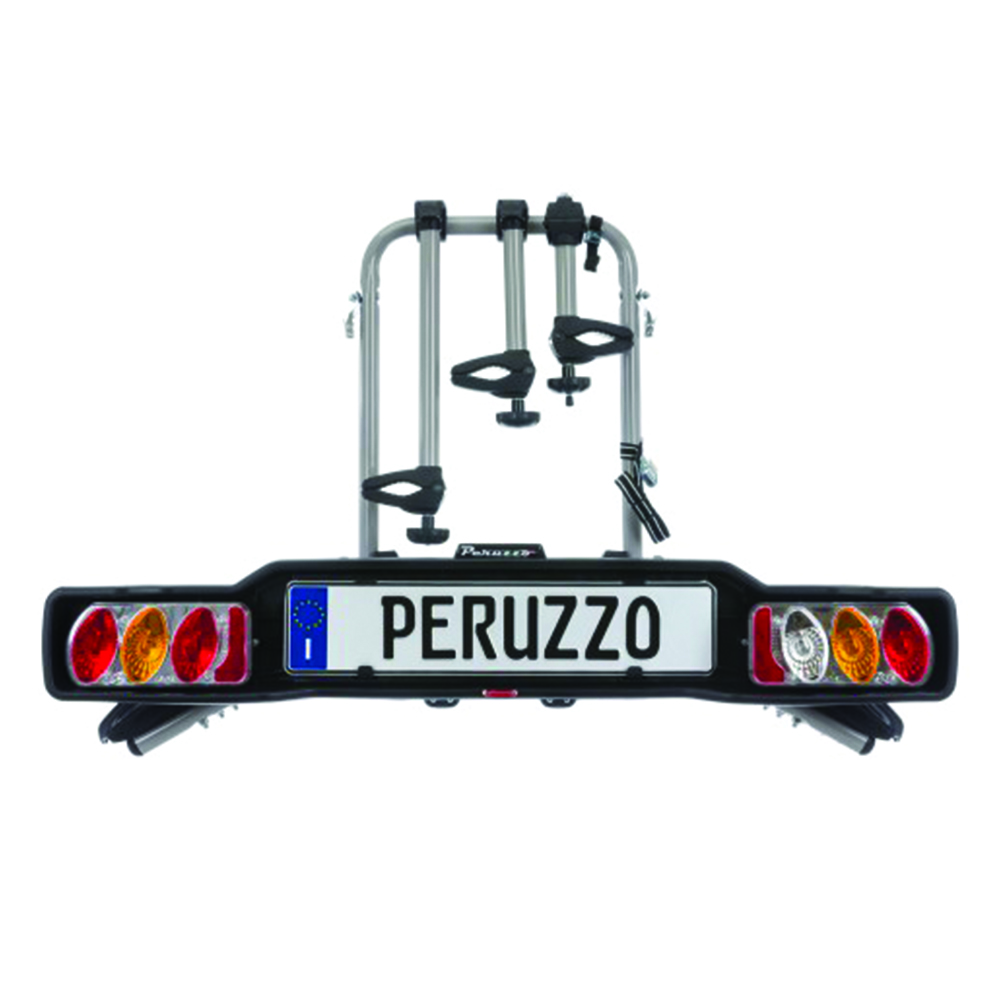 Tow hook bike rack - Peruzzo Universal Tiltable Alu Bike Rack For Parma Tow Hook For 4 Bikes