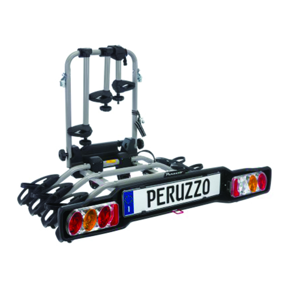 Tow hook bike rack - Peruzzo Universal Tiltable Alu Bike Rack For Parma Tow Hook For 4 Bikes