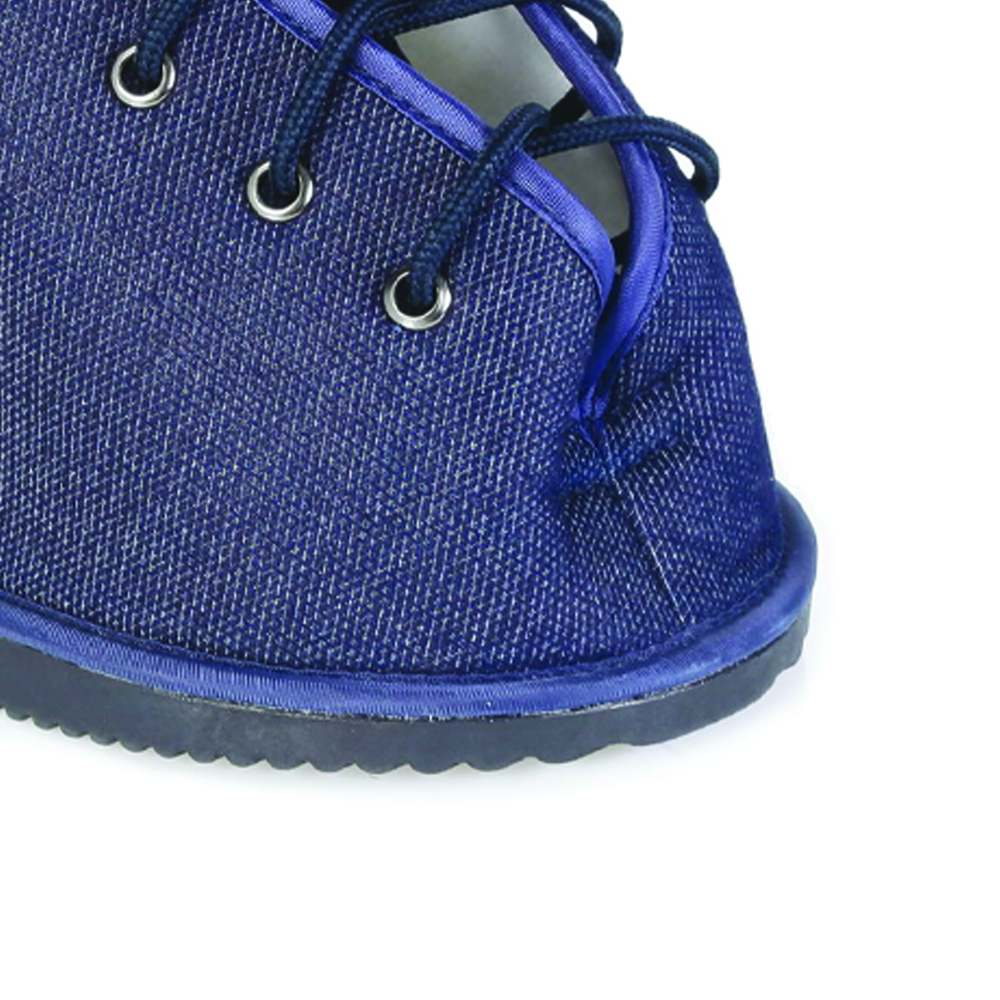 Post-operative footwear - Mopedia 4usoft Orthopedic Shoe Post-operative Cast Cover In Ambidextrous Denim Fabric With Laces
