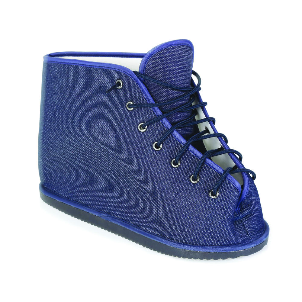 Post-operative footwear - Mopedia 4usoft Orthopedic Shoe Post-operative Cast Cover In Ambidextrous Denim Fabric With Laces