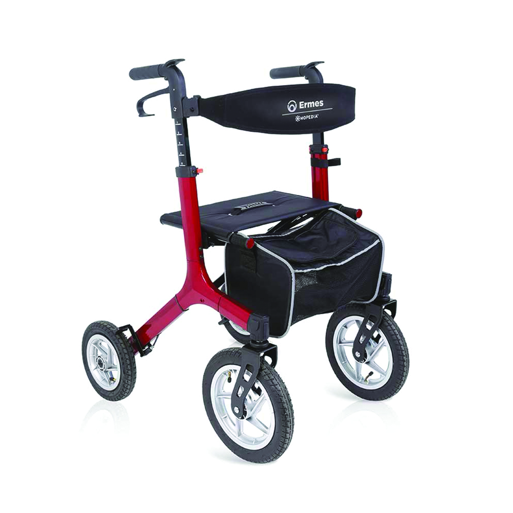 Deambulatori Rollator - Mopedia Deambulatore Rollator Pieghevole Ermes Girello Per Anziani Disabili 4 Ruote