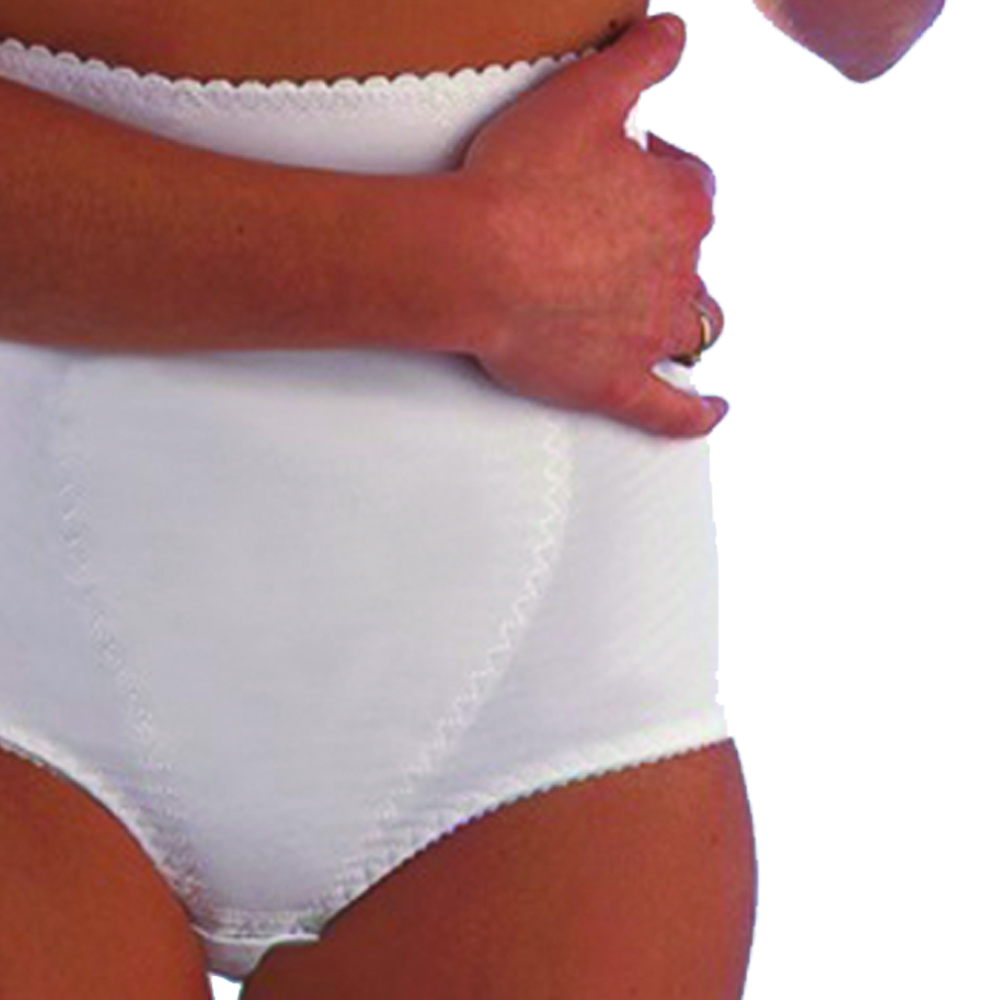 Sheaths - Scudotex Cotton Lady Short White Containment Sheath With Bust Lifting Band