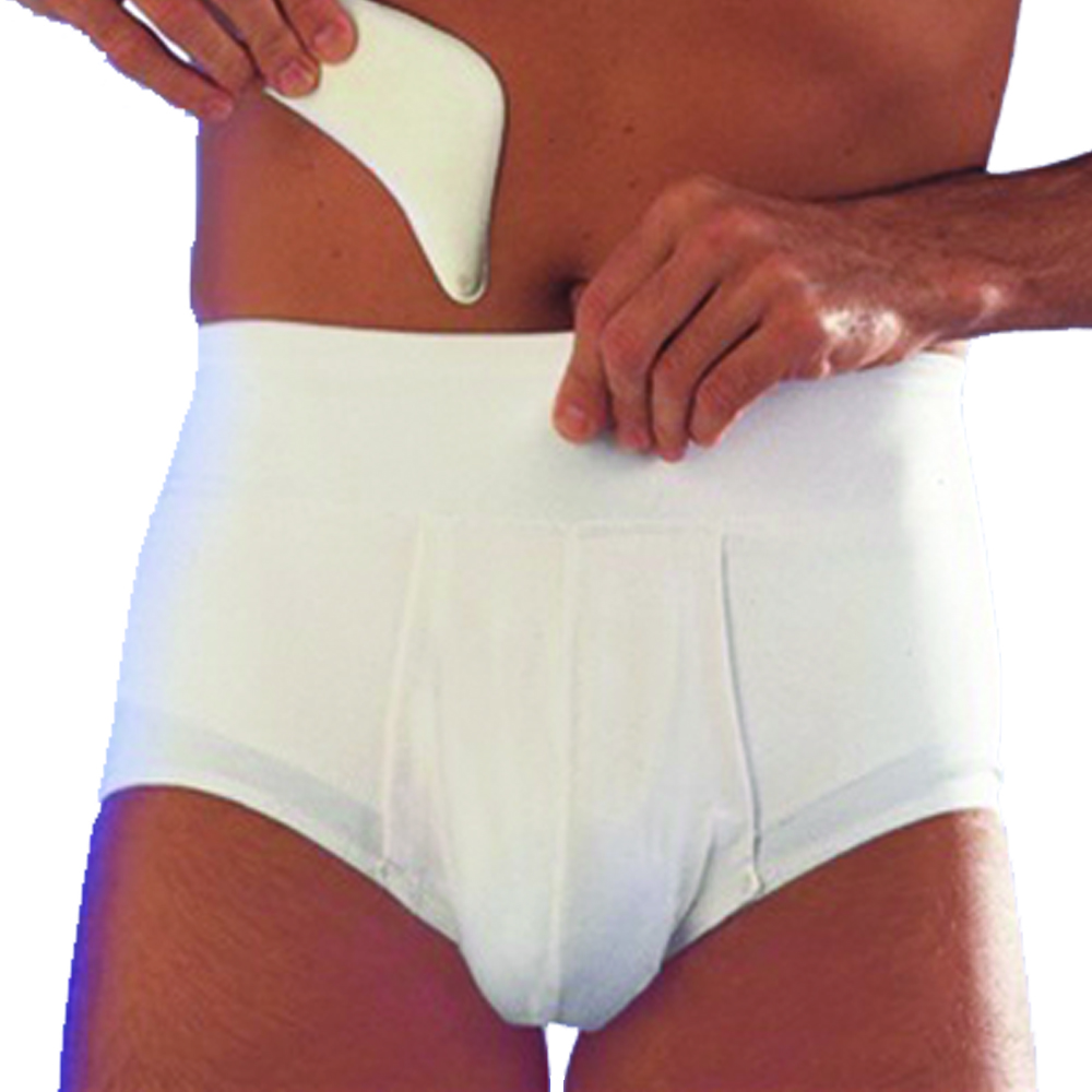 Hernia briefs and belts - Scudotex High Waist Inguinal Hernia Support Briefs White
