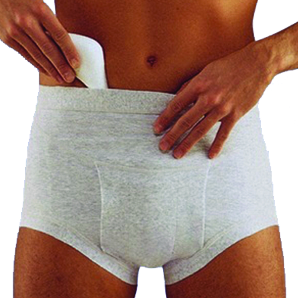 Hernia briefs and belts - Scudotex High Waist Inguinal Hernia Support Briefs Grey