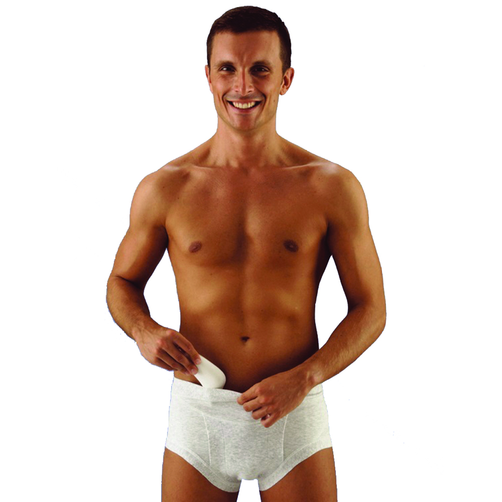 Hernia briefs and belts - Scudotex Low Waist Inguinal Hernia Support Briefs Grey