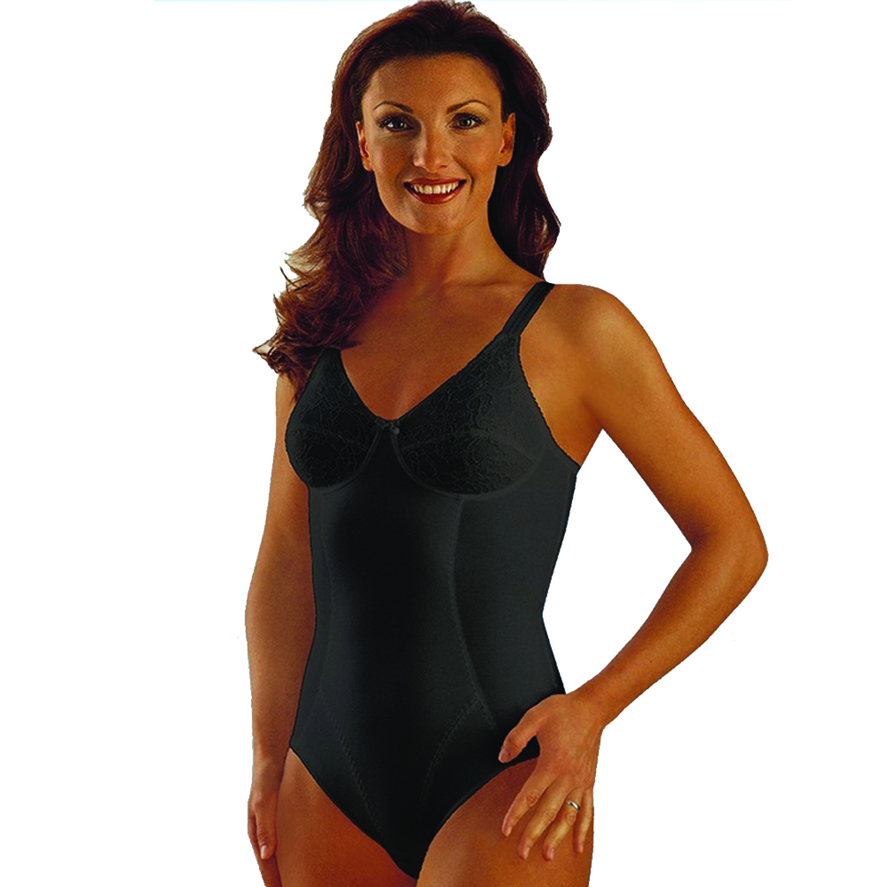 Modelers and Body - Scudotex Silhouette Classic Short C-cup Bodysuit Black