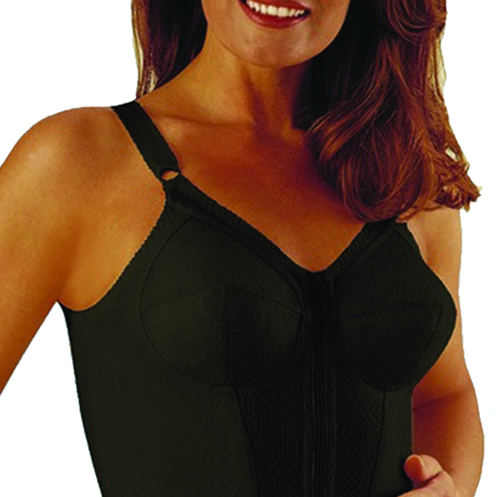 Modelers and Body - Scudotex Cotton Confort Body Shaper With Zipper C Cup Black