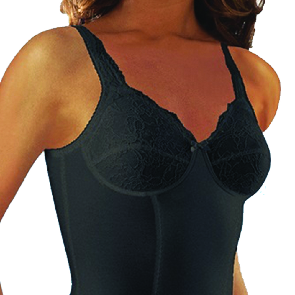 Modelers and Body - Scudotex Silhouette Charme Lace Short C-cup Bodysuit Black