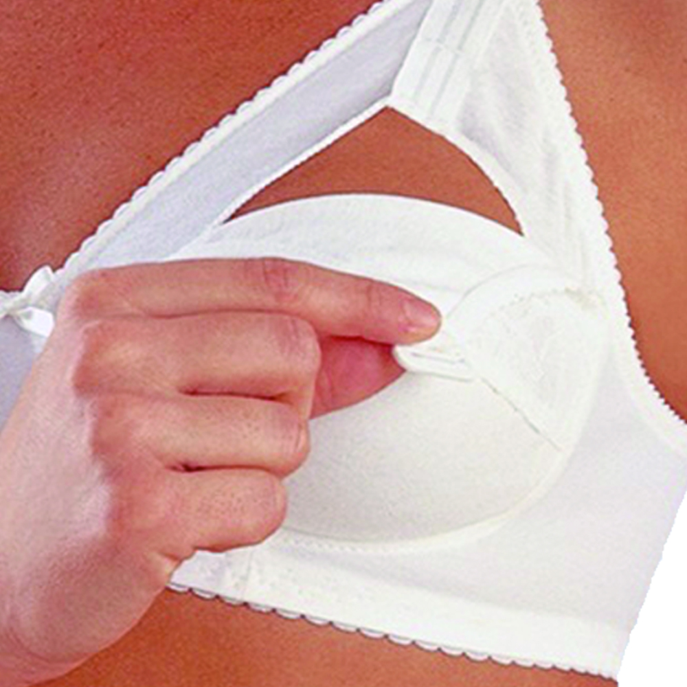 Bras - Scudotex Athena Cotton Mater White Maternity And Nursing Bra