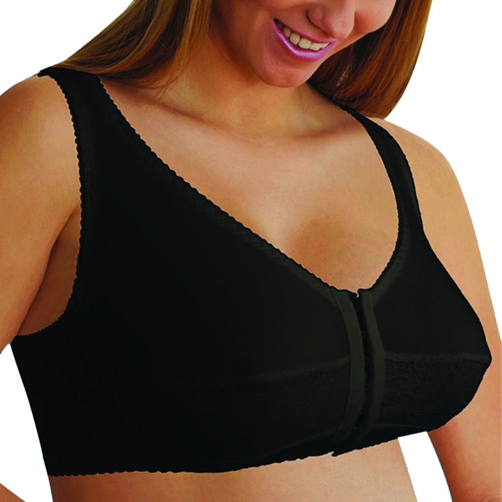 Bras - Scudotex Plus Size C Cup Back Straightener Bra Black