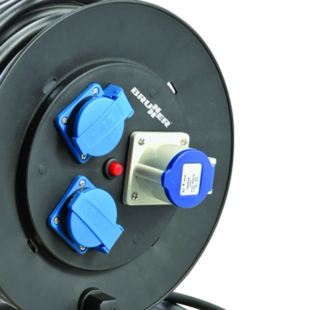 Camping accessories - Brunner Drummer Rubber 25m Cee + 4 Schuko Electrical Cable 