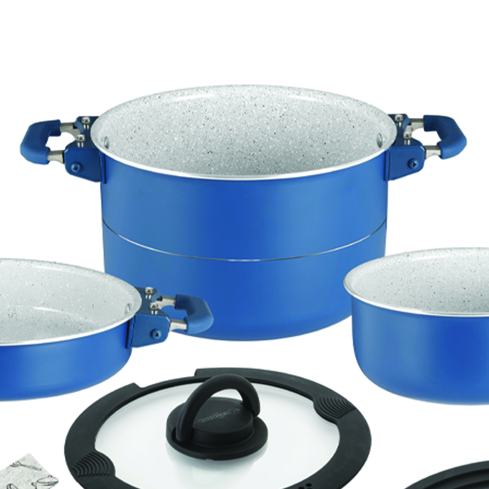 Pots and Pans - Brunner Camping Cookware Set Carezza Magnet 7pcs Diameter 24cm