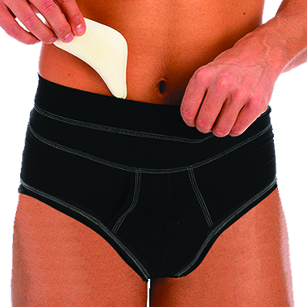 Hernia briefs and belts - Scudotex High Waist Inguinal Hernia Support Briefs Black