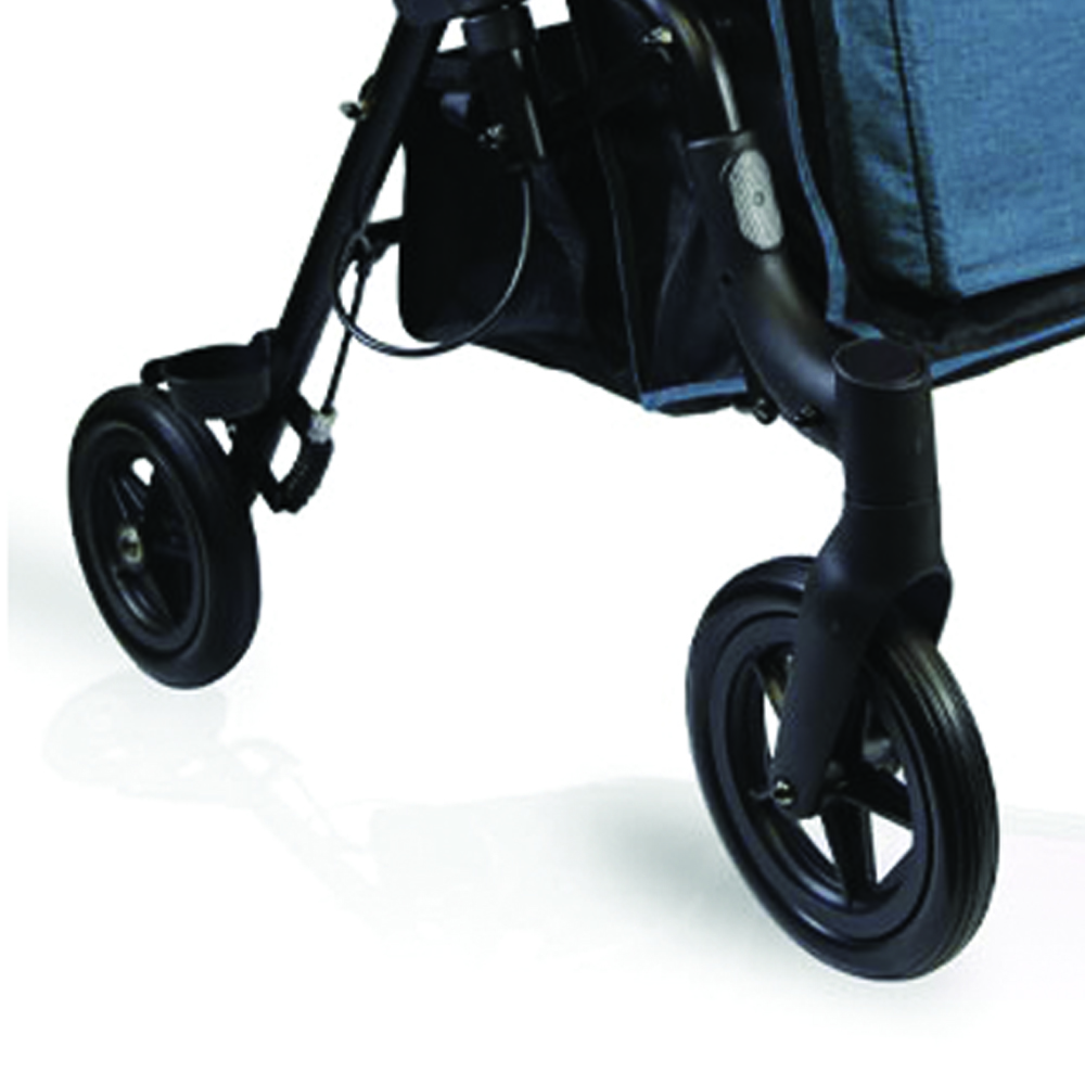 Rollator Walkers - Mopedia Walker Rollator Shopping Folding Elderly Komby + Shopping Basket