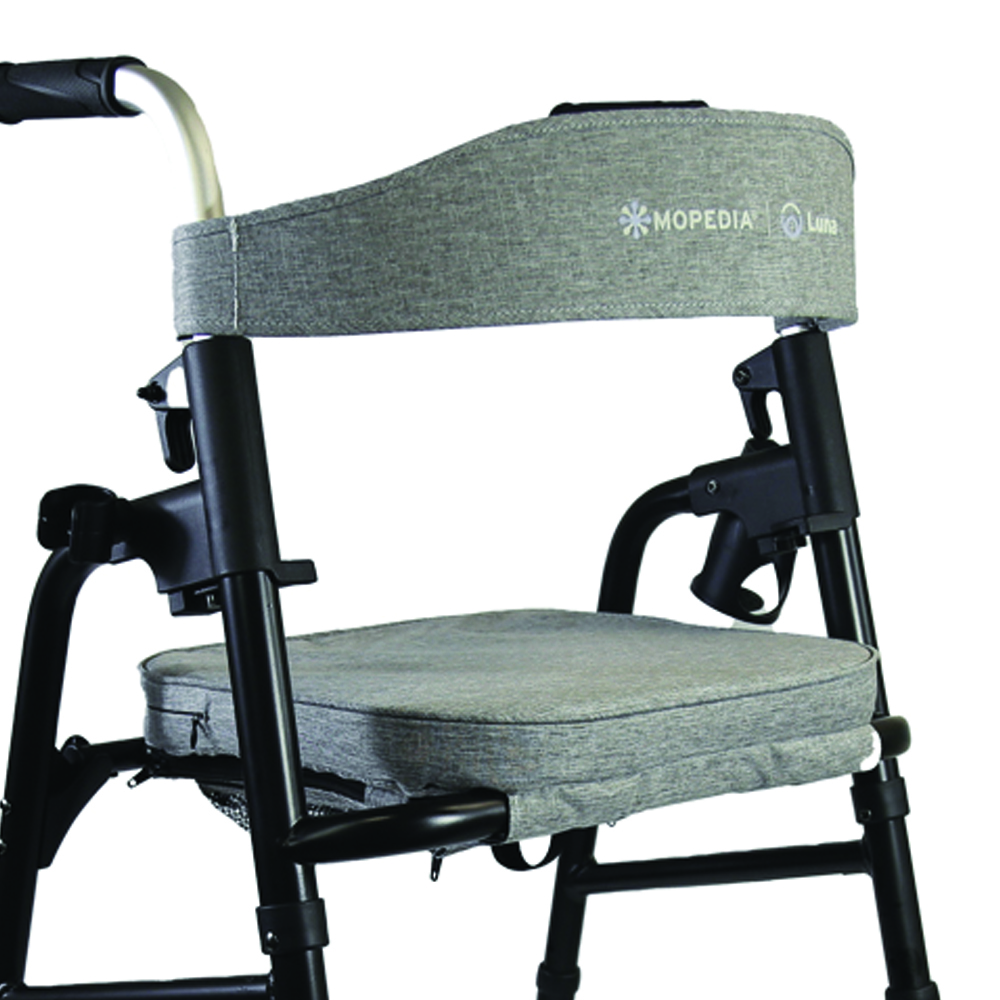 Rollator Walkers - Mopedia Luna Folding Rollator Walker For Elderly With Backrest