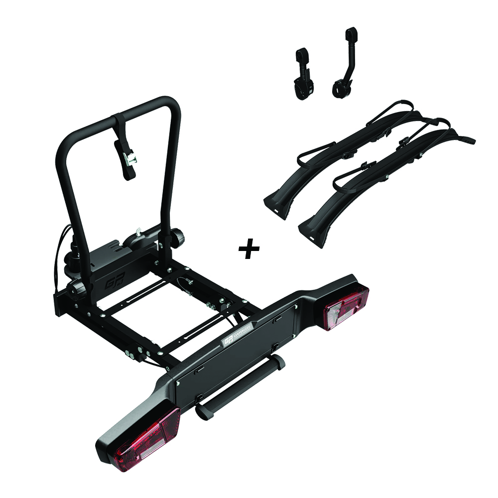 Tow hook bike rack - GP Saturn Folding Towbar Bike Rack For 2 E-bikes
