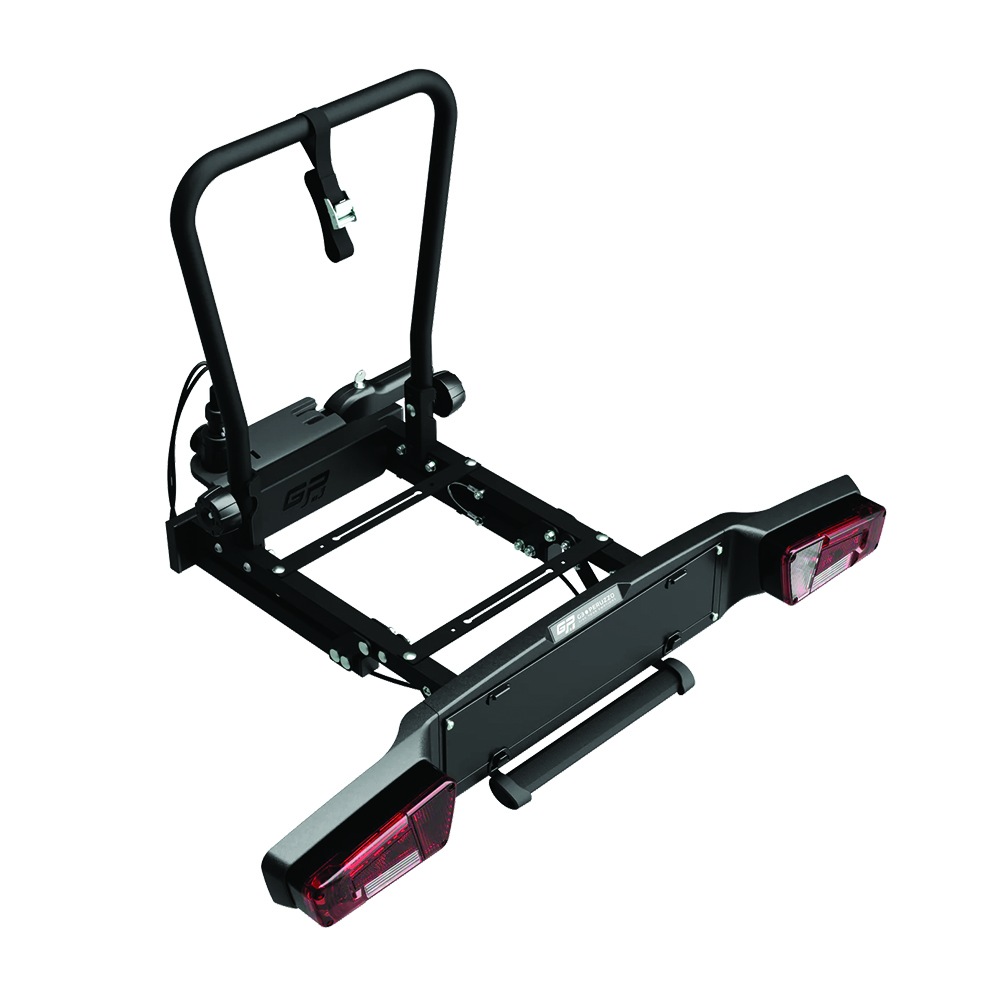Tow hook bike rack - GP Portabici Da Gancio Traino Saturn Pieghevole Per 2 E-bike + 1 Bici