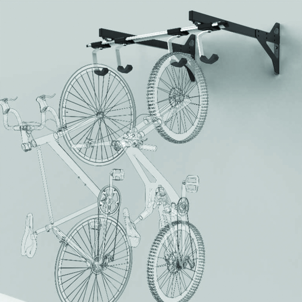 Wall bike rack - Fabbri Bike Box Storage Bbs Wall Mounted Bike Rack For 4 Bikes