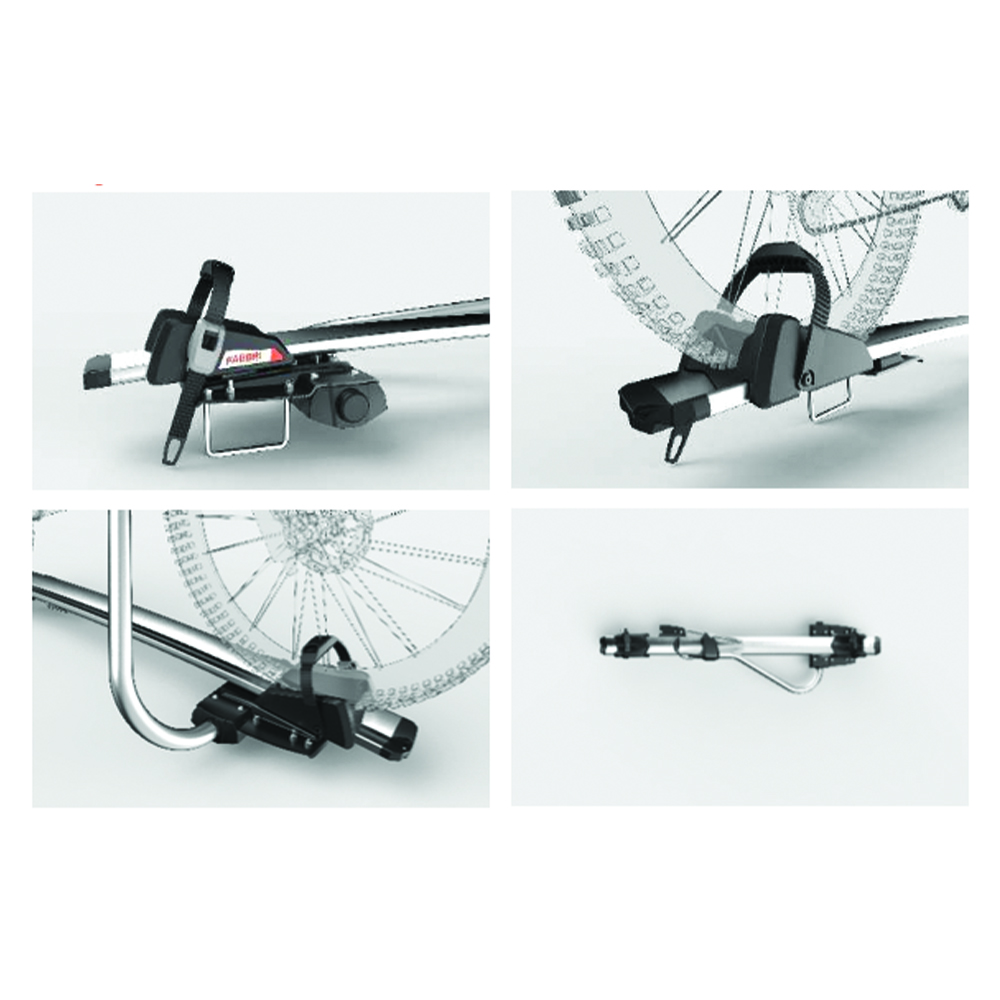 Roof bike rack - Fabbri Solomon Universal Aluminum Roof Bike Rack