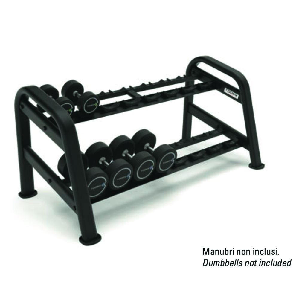 Weights Rack and Dumbbells - Toorx Modular 2-tier Round Dumbbell Rack