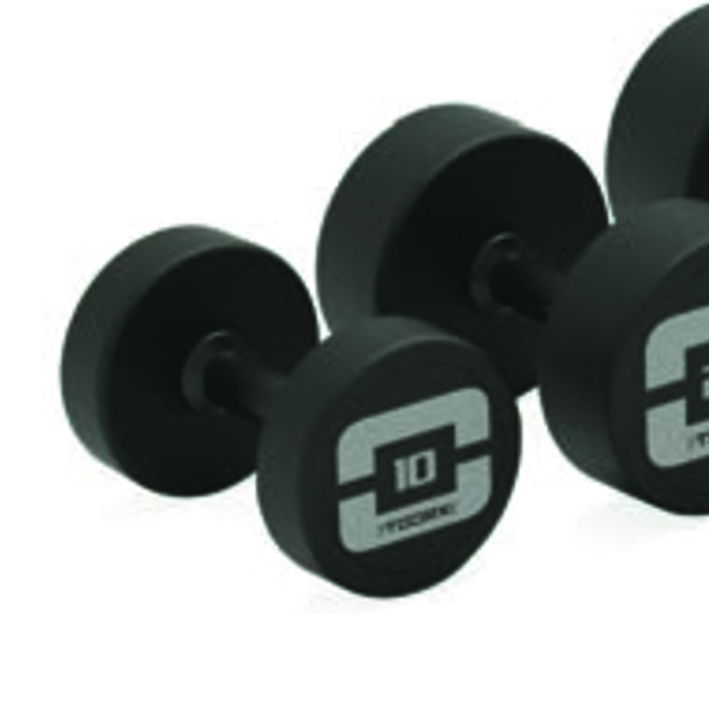 Handlebars - Toorx Set Of 10 Pairs Of Rubberized Dumbbells With Rotating Grip From 4 To 24 Kg